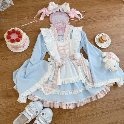 Hanguliang - Sweet Meow Nurse - Maid Lolita Skirt Set Kawaii Lolita Dress