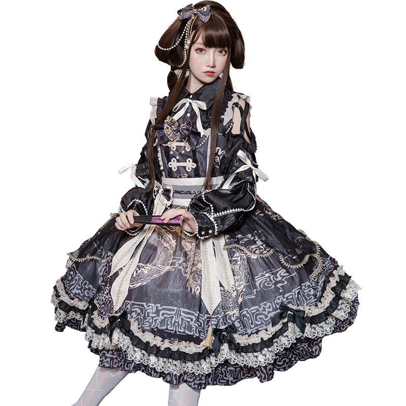 OCELOT - Yue Long Shi Yun - Daily Han Lolita Cake JSK