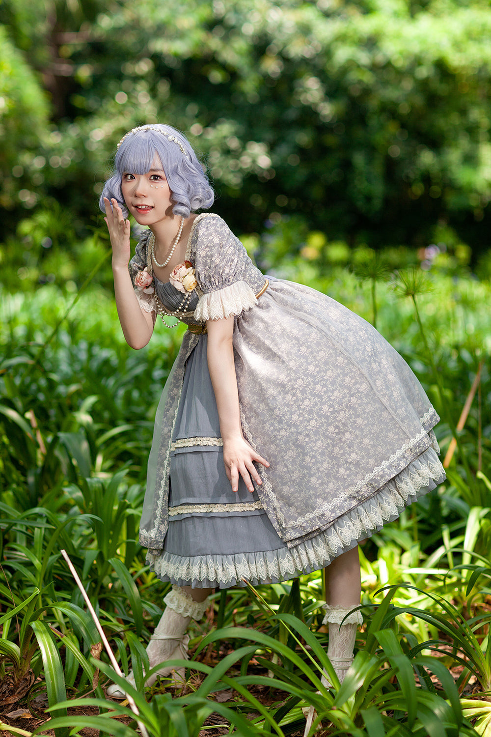 Infanta - Rose Afternoon Tea - Cotton Floral Lolita OP