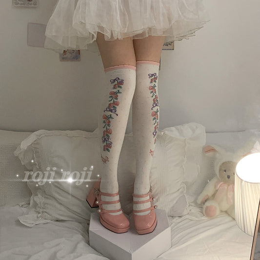 Roji Roji - Autumn Sweet Lolita Cotton Thigh-high Socks
