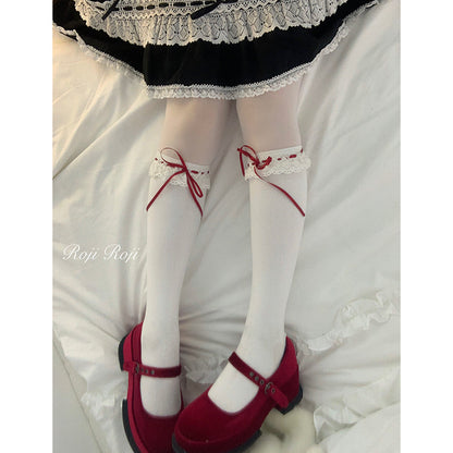 Roji Roji - Isabella - Sweet Lolita Lace Mid-Calf Socks Multicolors