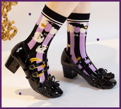 Yukines Box - Gothic Lolita Halloween Pumpkin Bat Socks