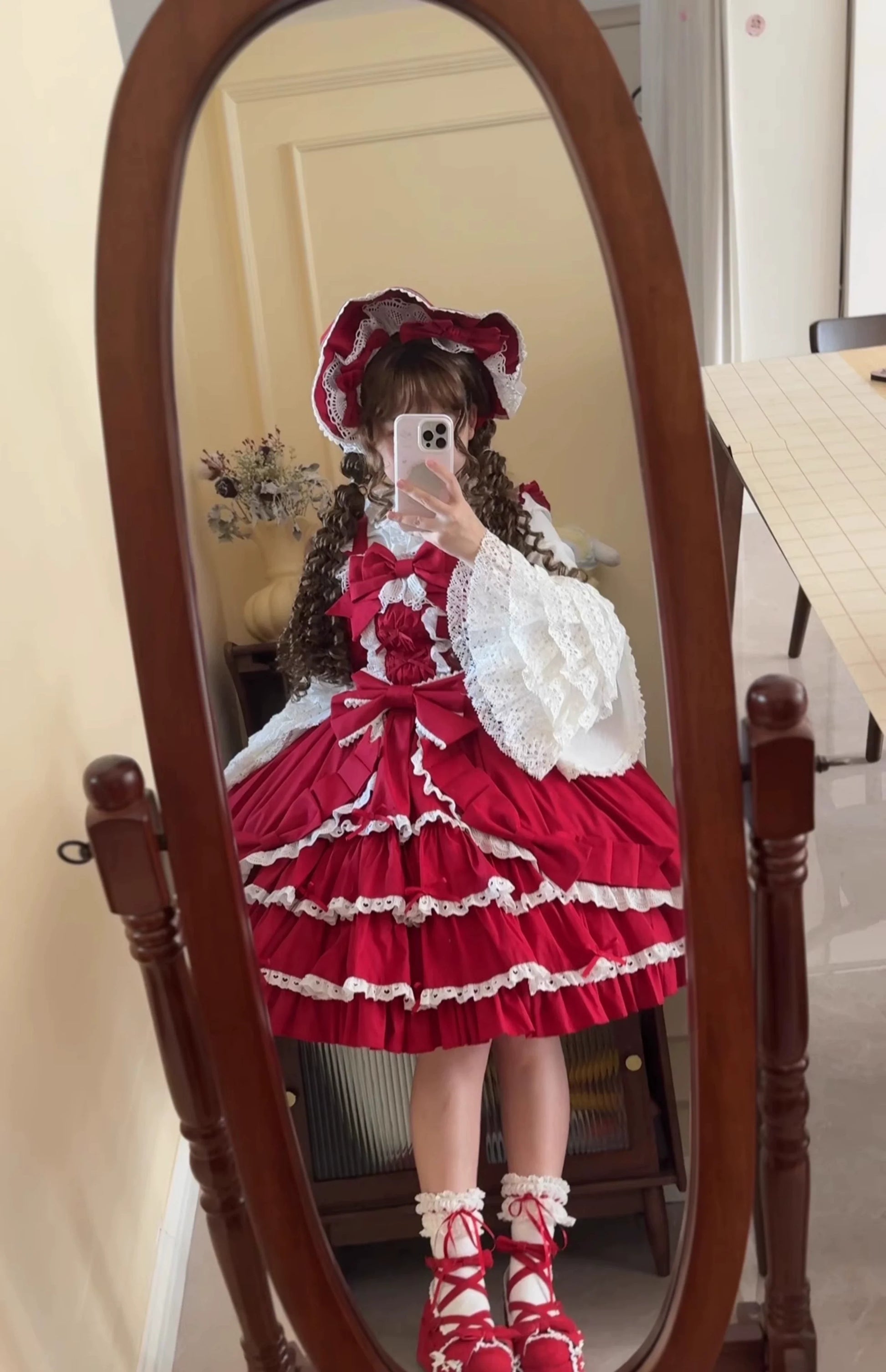 Chubby Cat Diary - Gryza - Plus Size Princess Lolita JSK, Cotton Tiered Ruffles