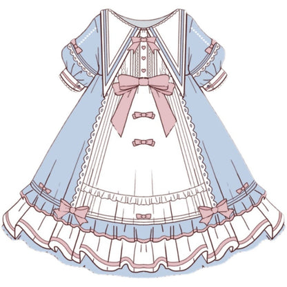 Niu Niu - Candy Sweethearts - Plus Size Lolita OP Short-Sleeve Princess Dress