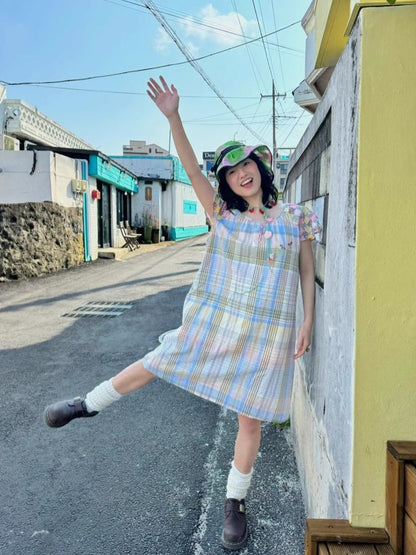 Plaid loose dress【s0000008733】