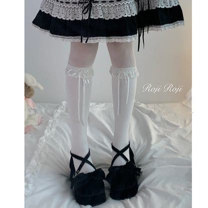 Roji Roji - Isabella - Sweet Lolita Lace Mid-Calf Socks Multicolors