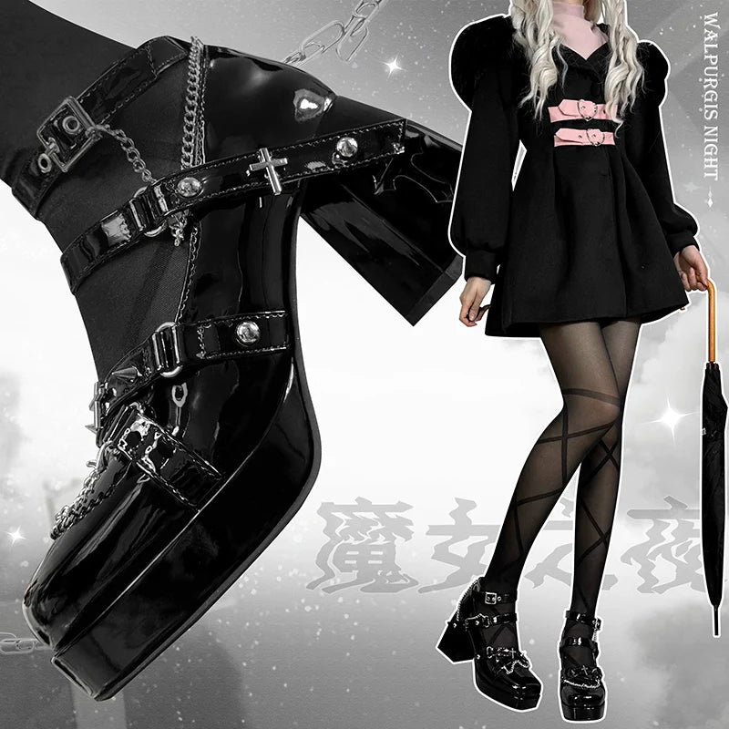 Witch's Night - Punk Lolita Heels Y2K Elegant Lolita Shoes