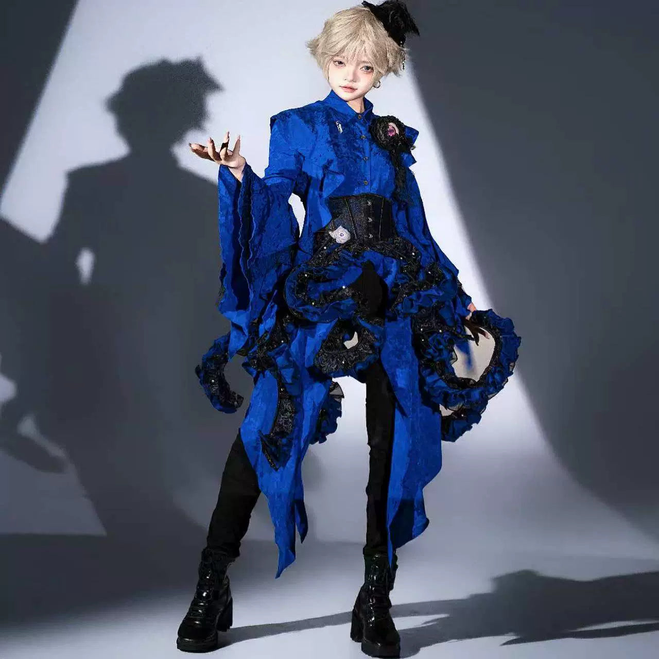 Camouflage Humanoid - Eerie Devour - Gothic Lolita Tentacle-like Petticoat and Short-Sleeved OP