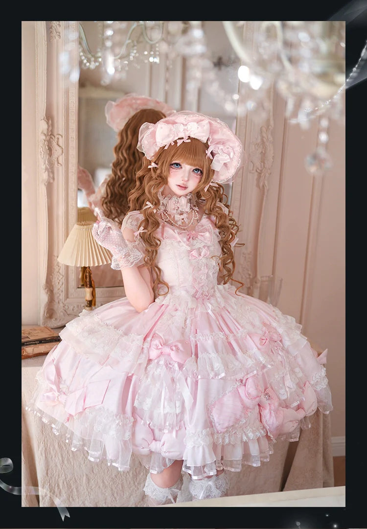 Mengfuzi - Gem Princess - Wedding Sweet Lolita JSK Dress Suit, Side Zipper