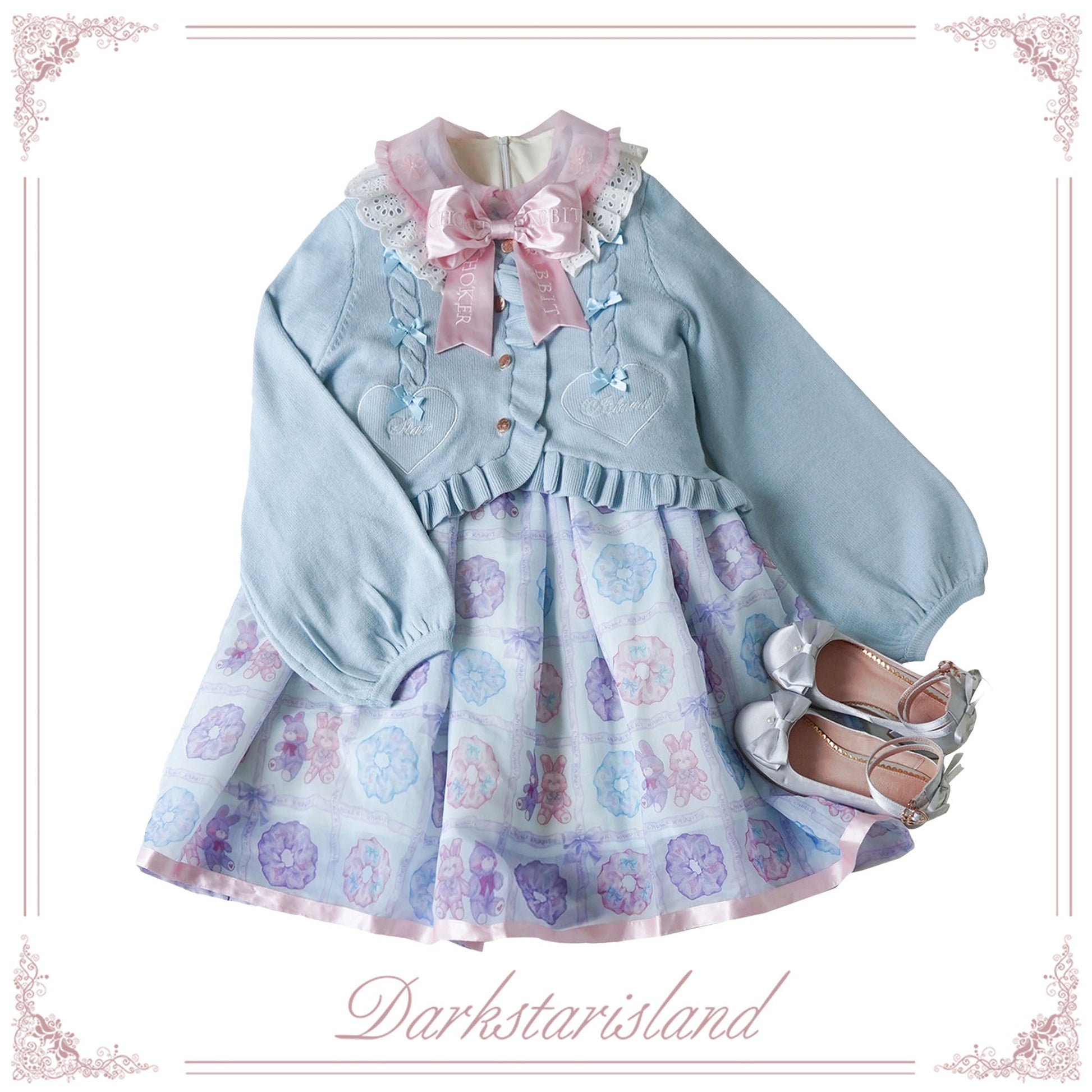 Dark Star Island - Sugar Frost - Sweet Lolita Cardigan Knit Embroidered Sweater