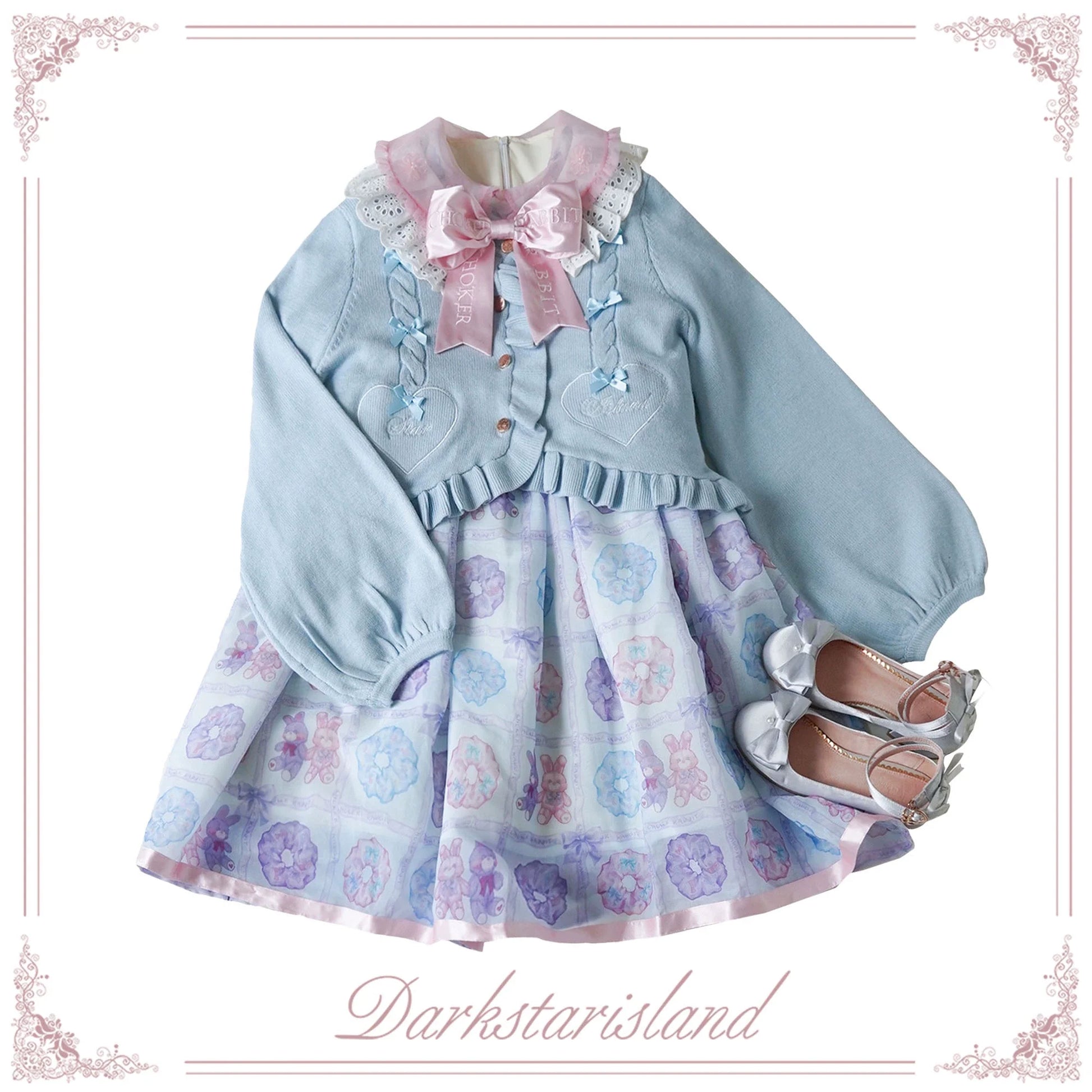 Dark Star Island - Sugar Frost - Sweet Lolita Cardigan Knit Embroidered Sweater