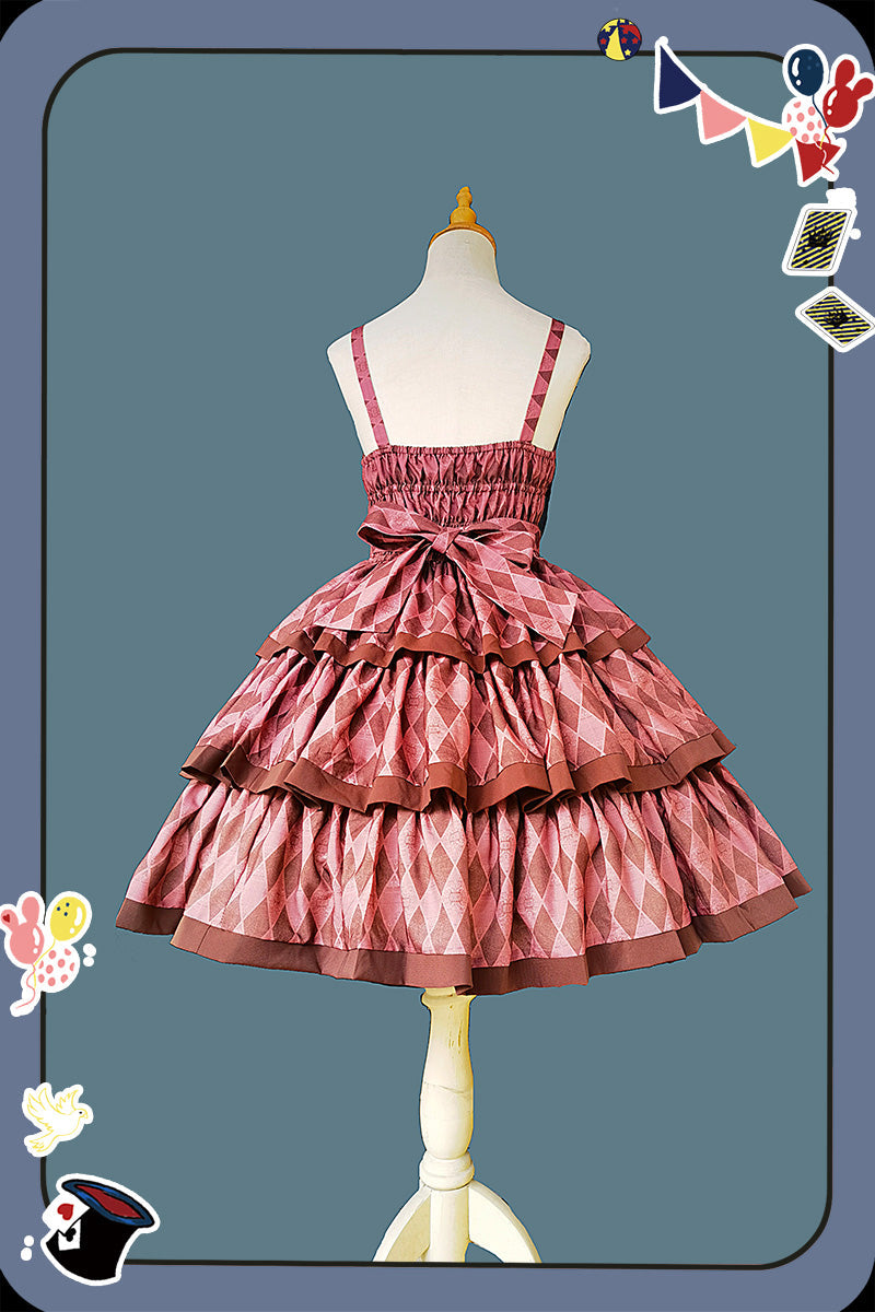 Infanta - Cloth Cat - Kawaii Lolita JSK Multi-Color Tiered Ruffles Dress