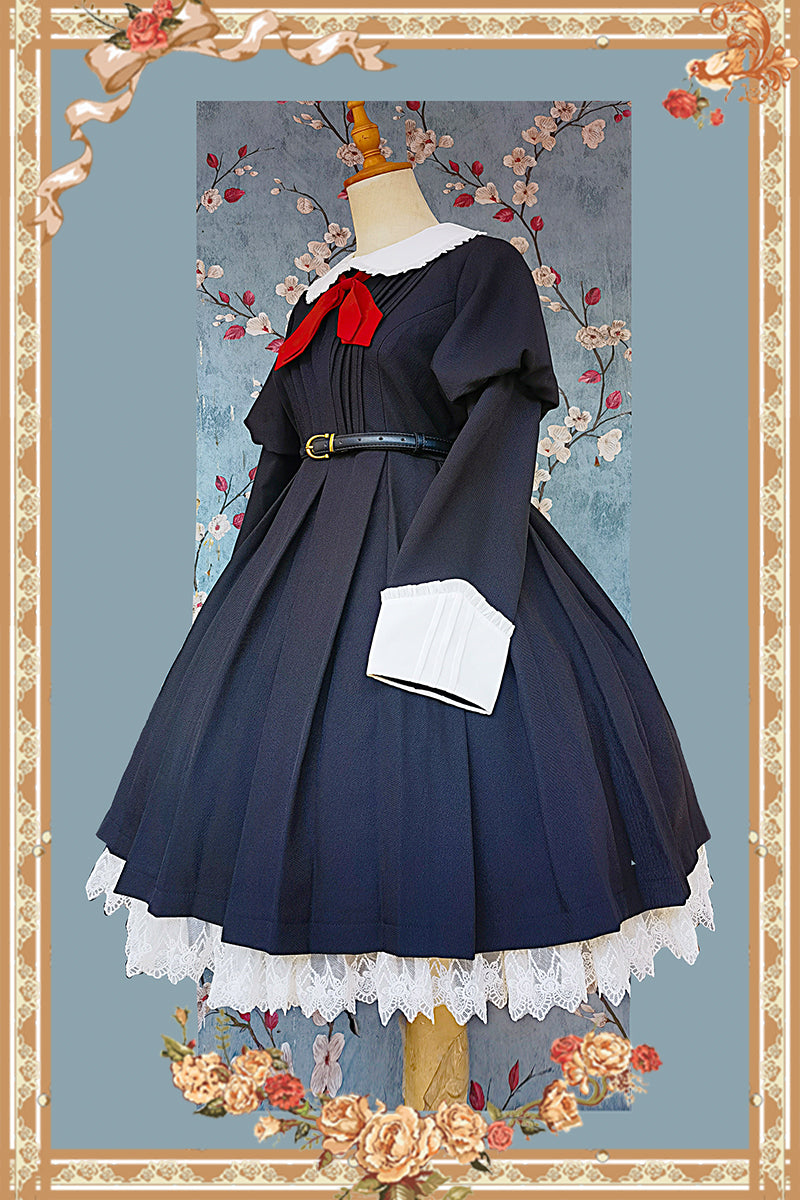 Infanta - Suliko - Maid Lolita OP Set with Soldier Style Waist Pack and Apron