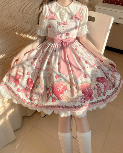 Polaris Lolita - Rabbit Berry Gift Box - Sweet Lolita JSK Pink Lolita Dress