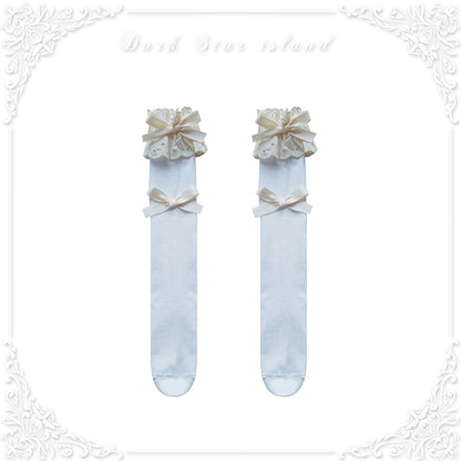 Dark Star Island - Cute Lolita Multi-Color Bow Cotton Socks