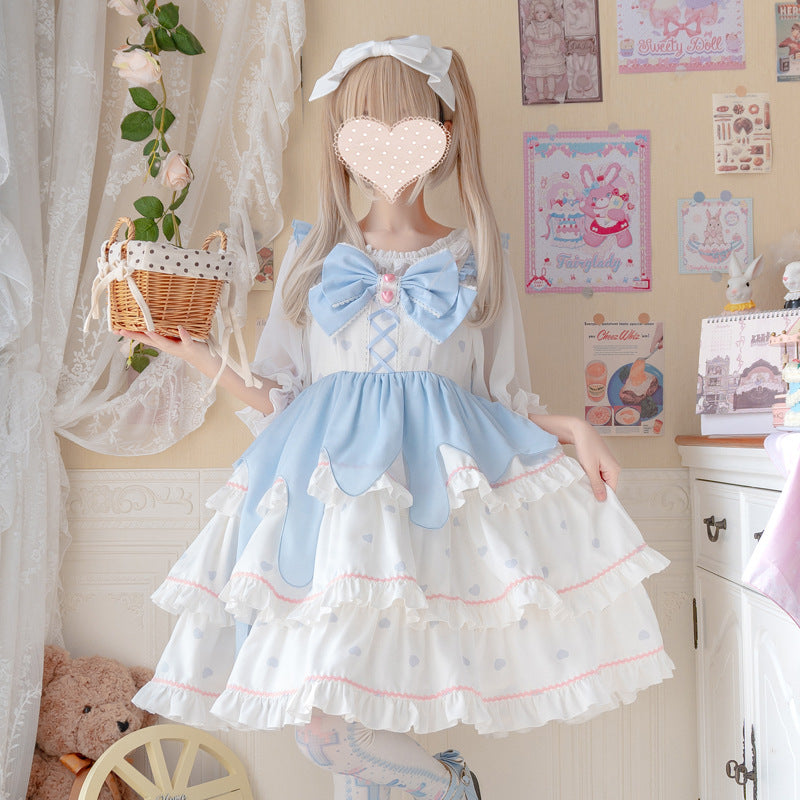 Eieyomi - White Peach Mousse - Sweet Lolita Summer JSK