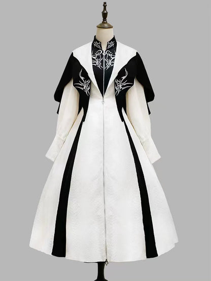 Morning mist and warbler - Dragon Scale - Gothic Lolita Jumper Dress Goth Coat