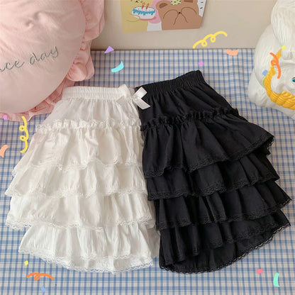 Sugar Girl - Cotton Lolita Bloomer, Loose Ruffled Hem Petticoat