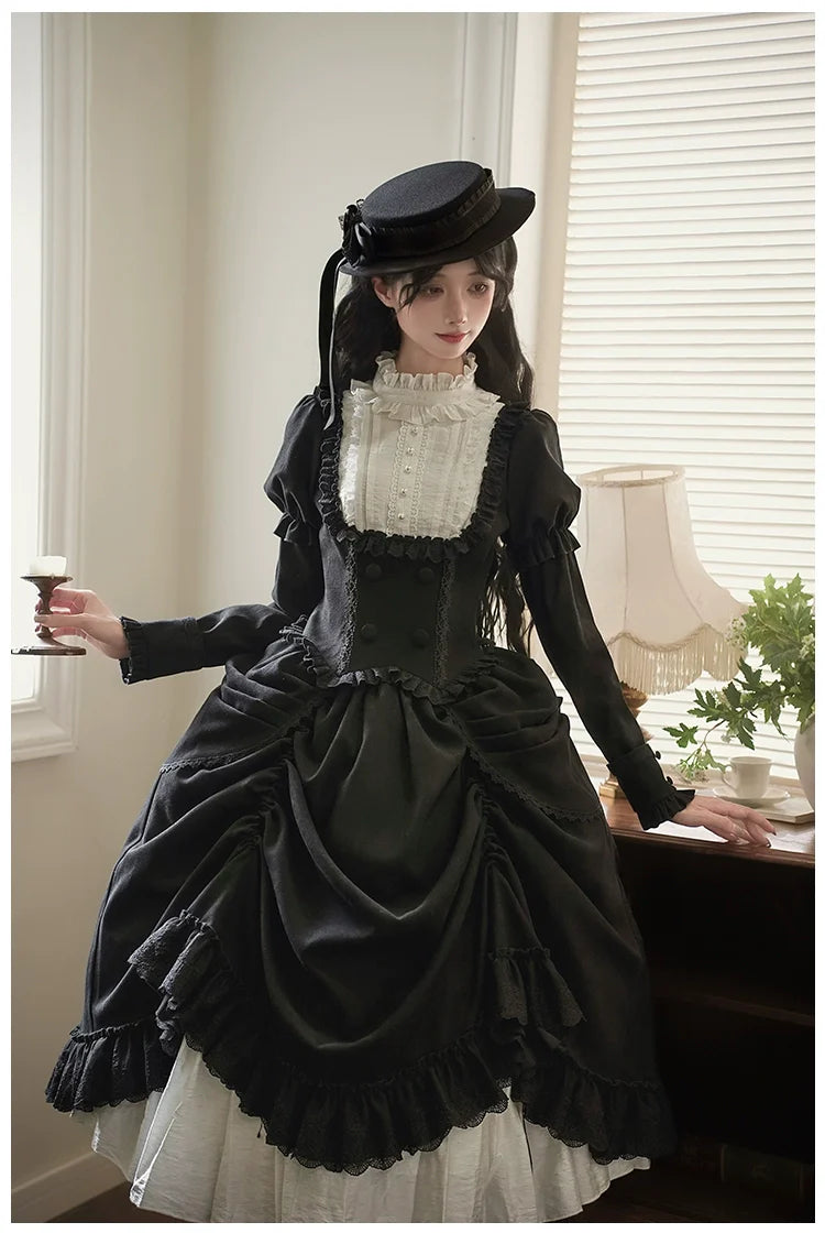 With PUJI - Fog City Time Difference - Classic Lolita SK & Blouse Suit