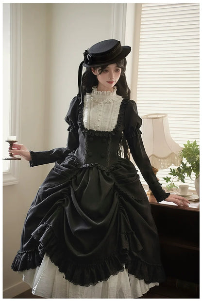 With PUJI - Fog City Time Difference - Classic Lolita SK & Blouse Suit