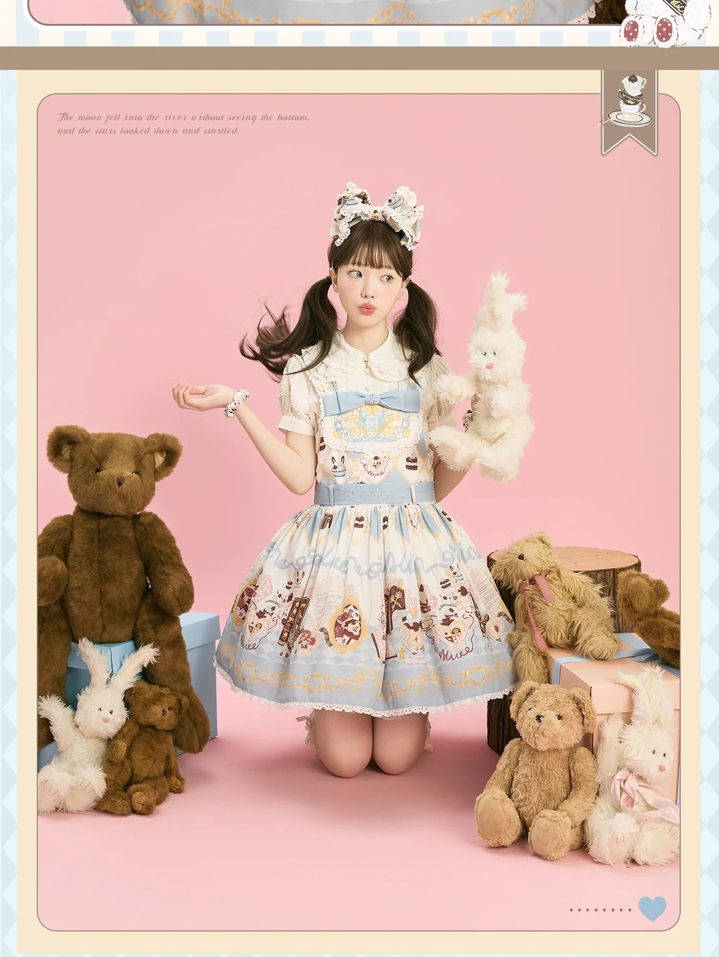 Sweet Dream Sheep - Alice Cat - Printed Kawaii Lolita Dress