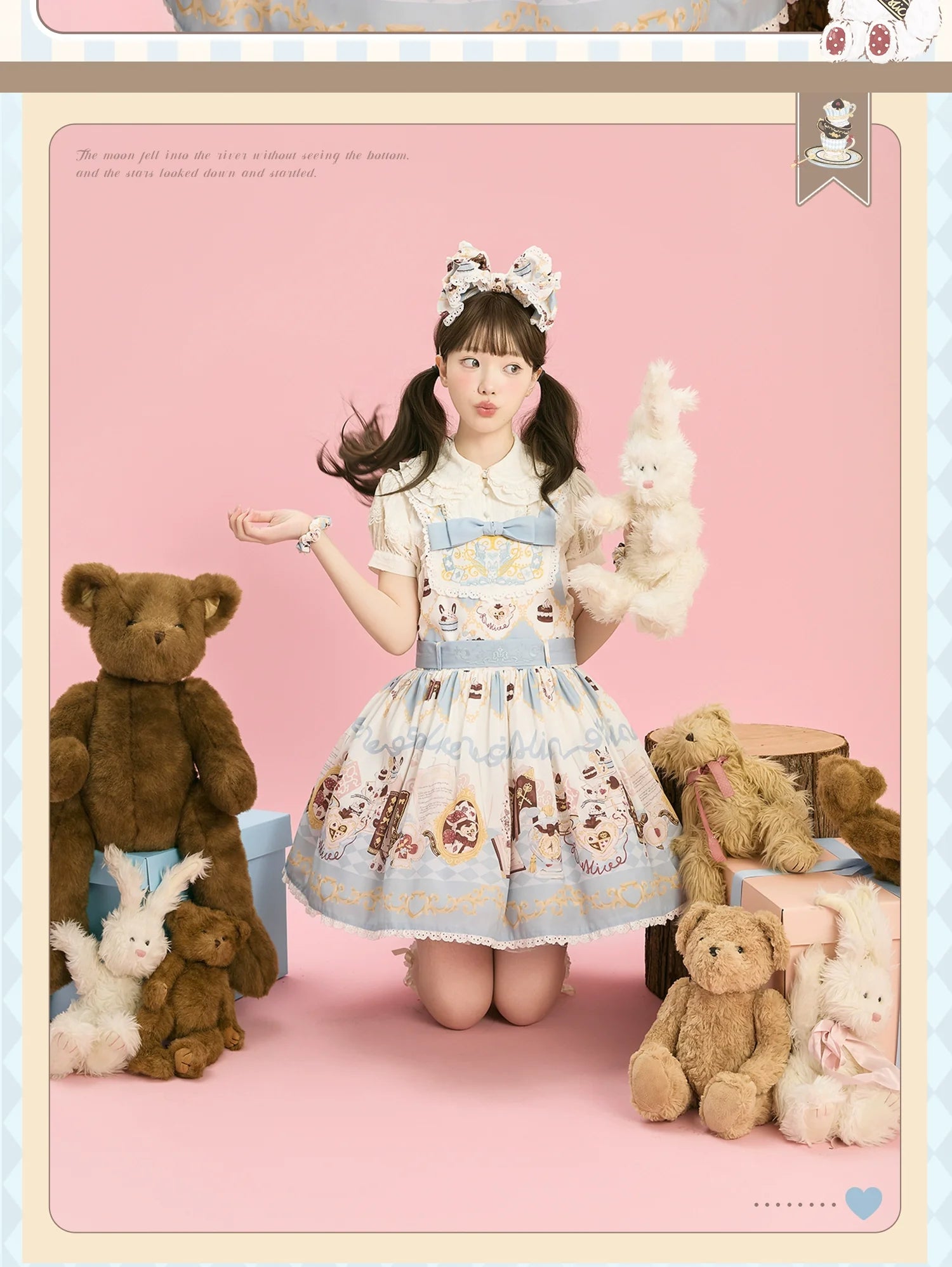 Sweet Dream Sheep - Alice Cat - Printed Kawaii Lolita Dress