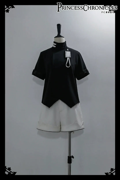 Princess Chronicles - White Cat - Futuristic Style Cool Lolita Pants Suit With Cat Ear Coat