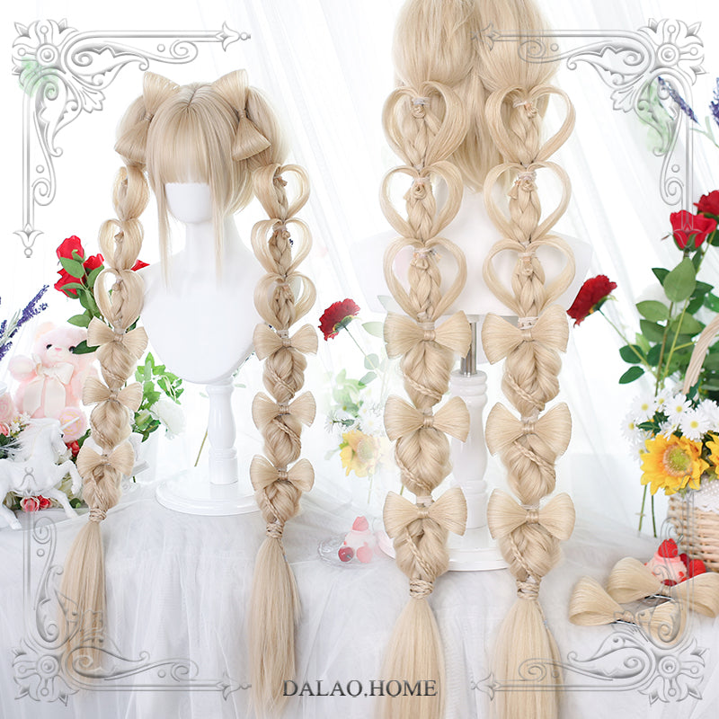 Dalao Home - Long Sweet Lolita Wig With Ponytails
