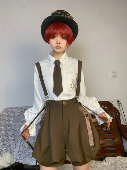 Letters from Unknown Star - Detective Rabbit Kiri - Ouji Lolita Outfits, Backpack Pants