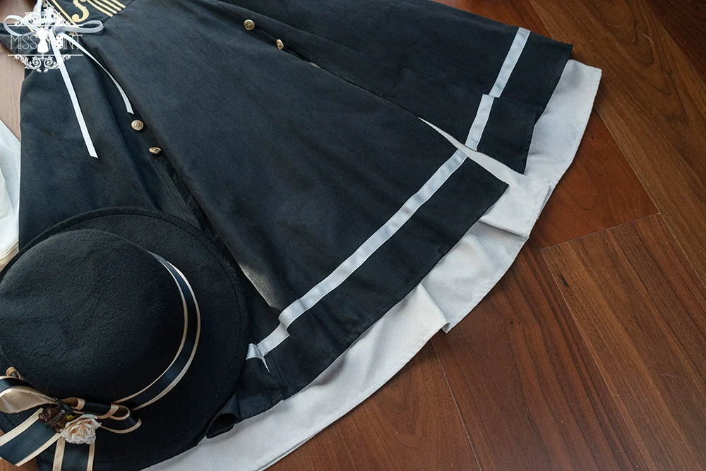 Miss Point - Golden Movement - Elegant Lolita Fishbone Skirt Customized