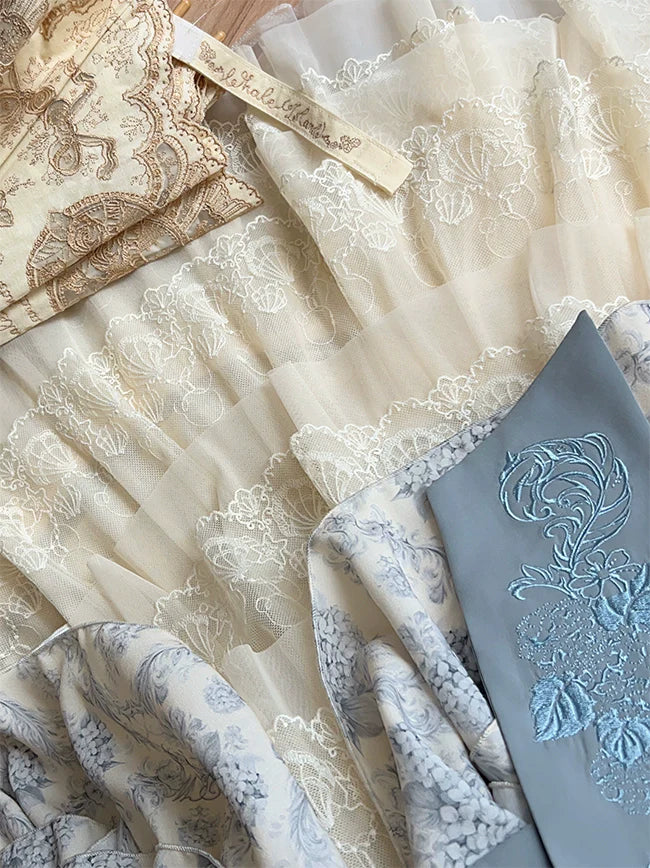 Forest Song - Star and Sea - Classic Lolita Petticoat Adjustable Tiered Ruffle Skirt