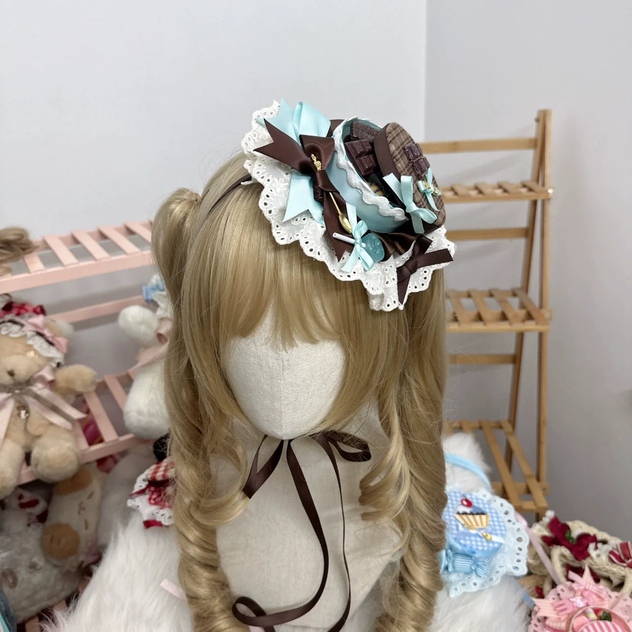 Chestnut Lolita - Sweet Lolita Candy Box Hat Handmade Lolita Top Hat