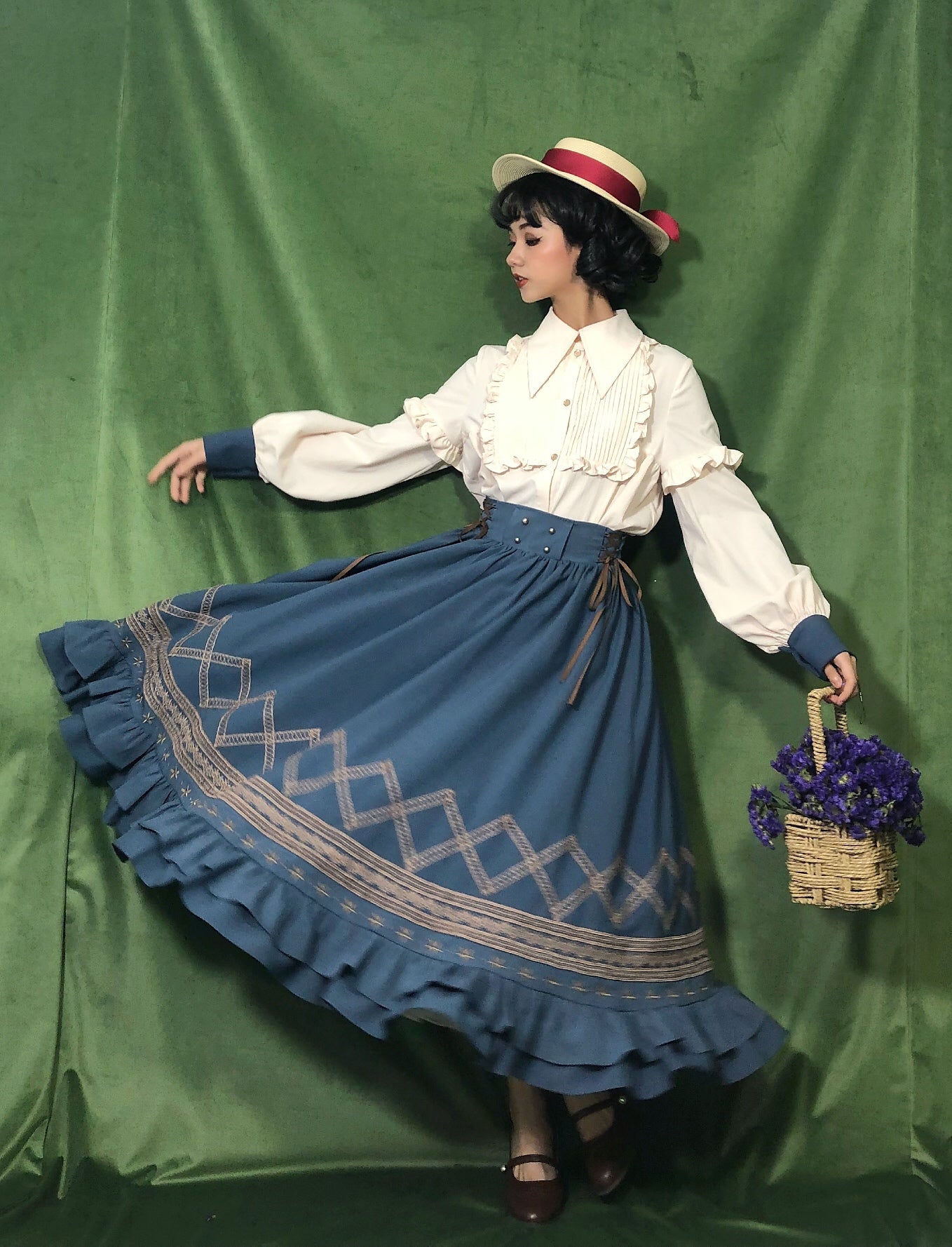 Yuan Su - Elegant  Solid Color Lolita SK