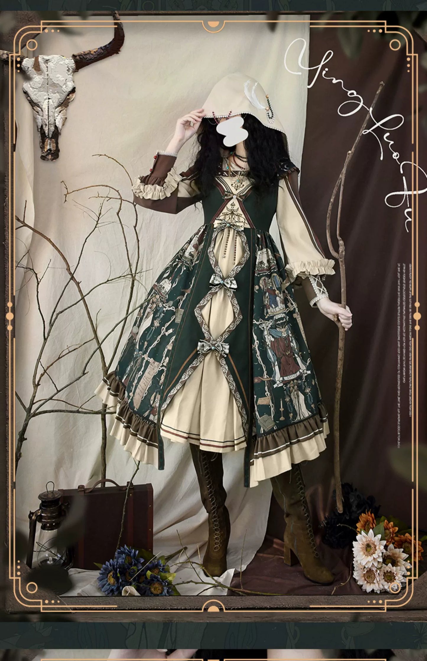 YingLuoFu - Tarot - Elegant Lolita Dress Classicl Court Style Lolita OP Salopette