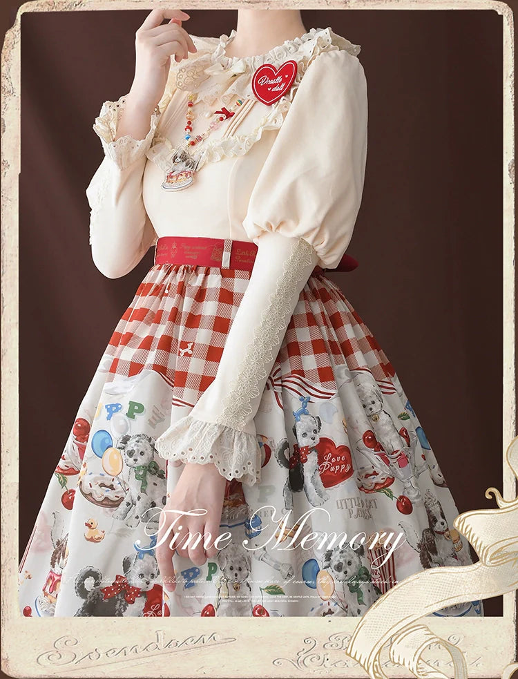 Time Memory - Cozy and Warm - Elegant Lolita Shirt Slimming Mutton Sleeves Blouse