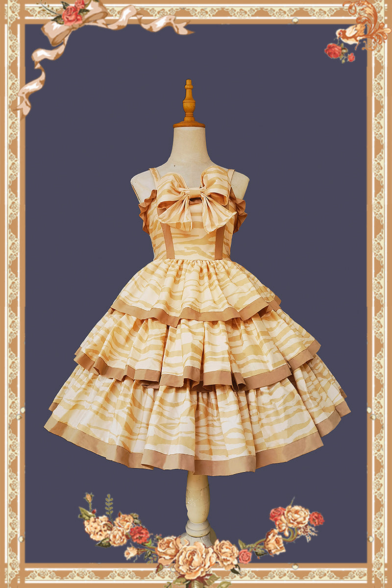 Infanta - Cloth Cat - Kawaii Lolita JSK Multi-Color Tiered Ruffles Dress