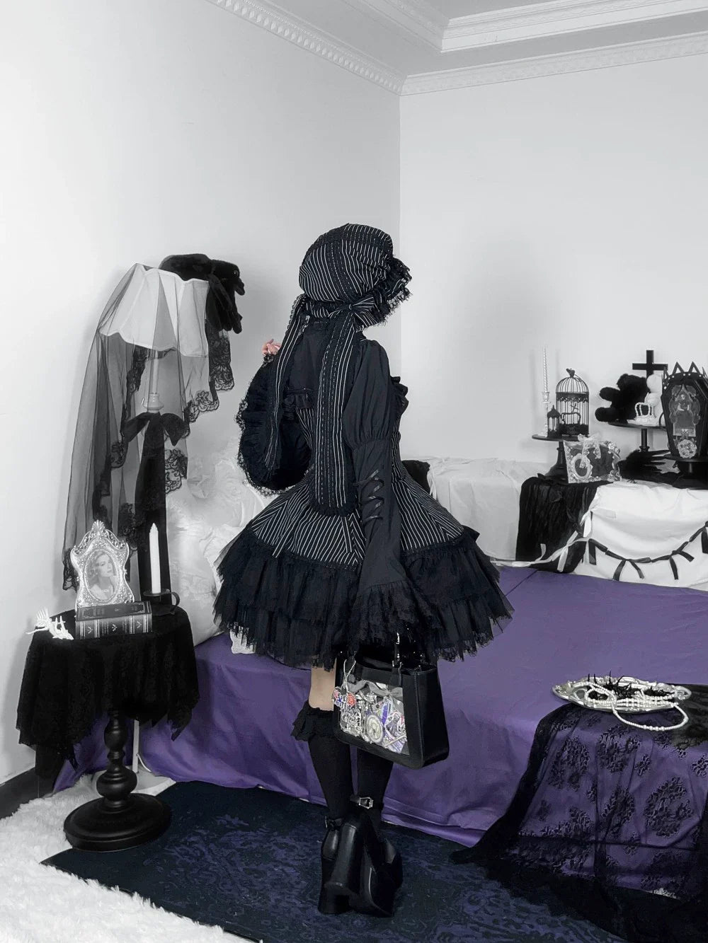 Frozen in time - Bunny Fantasy - Gothic Lolita JSK Dress Princess Sleeve Shirt