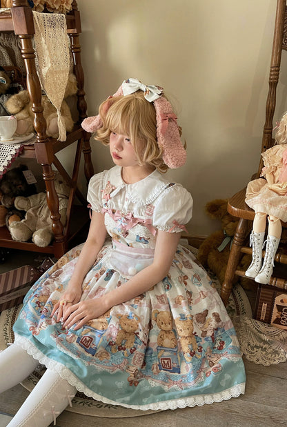 Walnut Museum- Toy Anniversary - Cotton Sweet Lolita Blouse, Bow Accents