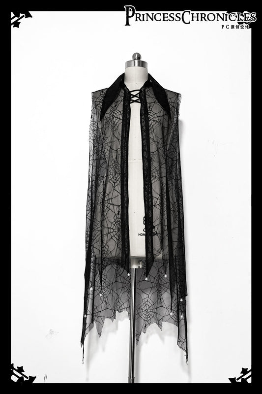 Princess Chronicles - Floating Phantom - Gothic Ouji Lolita Sheer Cape