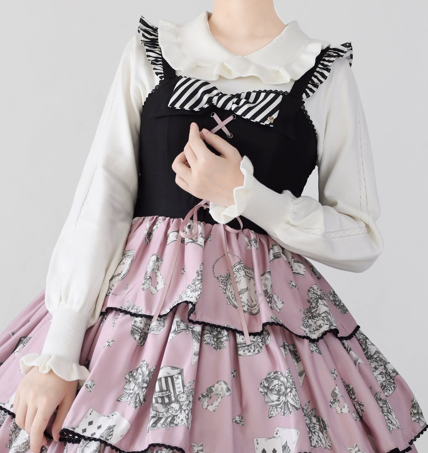 MIST - Japanese Style Lolita Sweater Puff Sleeves Knit Undershirt