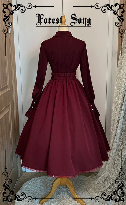 Forest Song - Astris - Classic Lolita SK Double-sided Wearing Fishbone Skirt