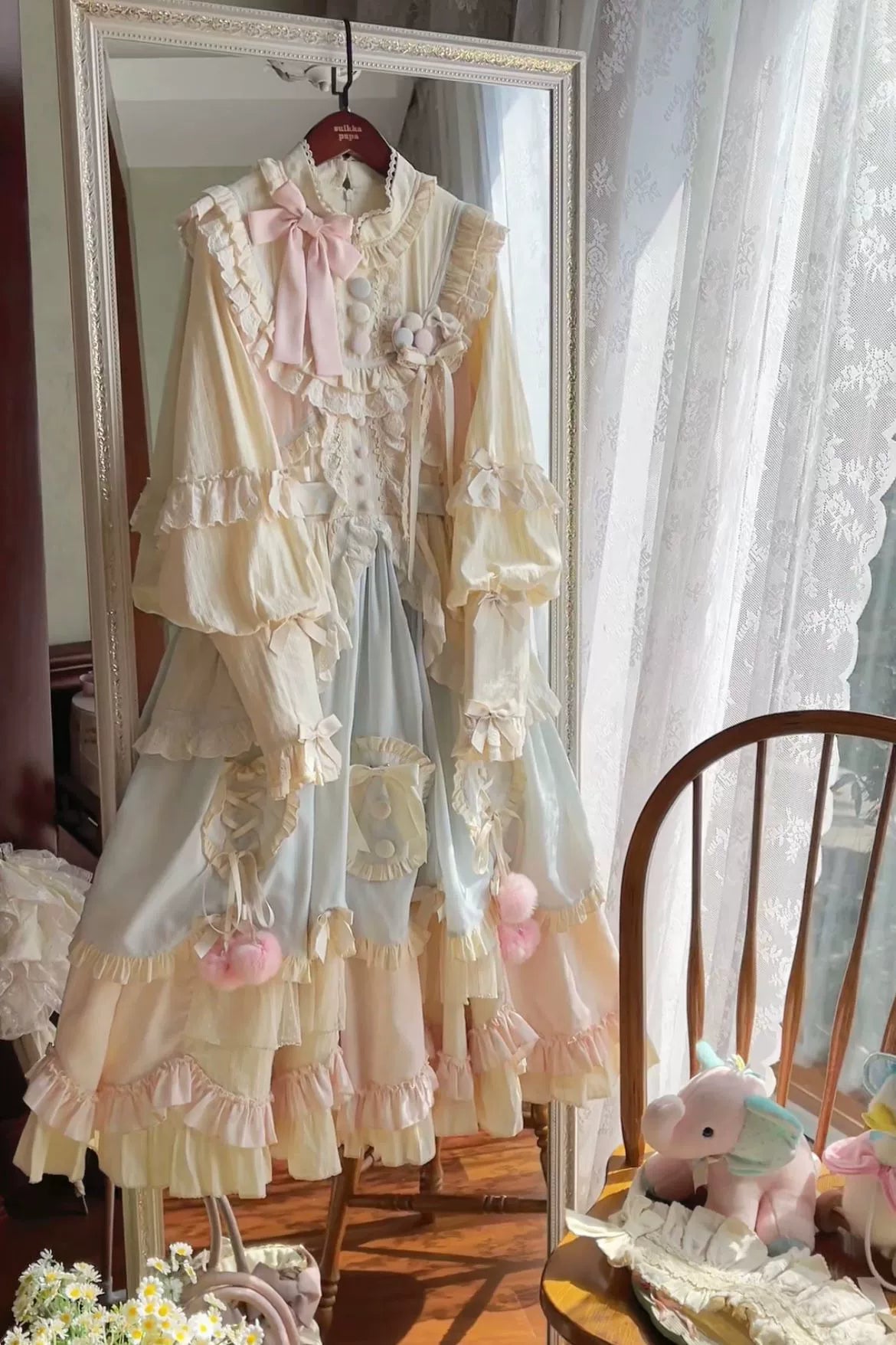 Uncle's Workshop - Sleep Macaron - Sweet Lolita OP Dress Solid Color Dress