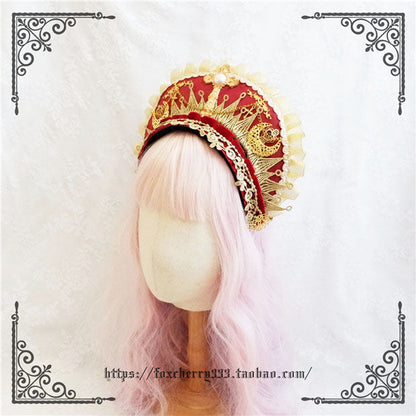 Fox Cherry - Gorgeous Lolita Palace Retro Golden Tudor Headdress