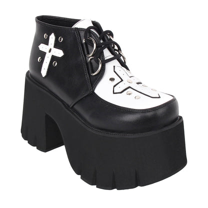Angelic Imprint - Gothic Lolita Cross Classic Platform Shoes