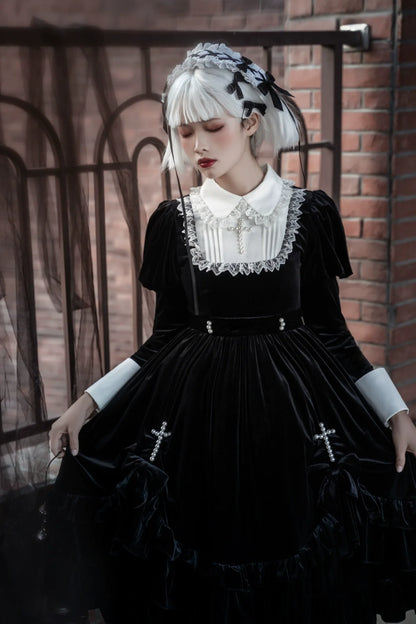 Sweet Date - Halloween Gothic Lolita OP Dress Princess Winter Dress
