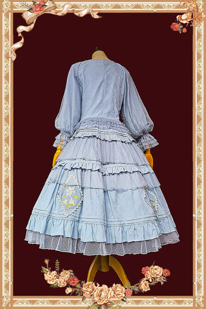 Infanta - Melaleuca Lily - Embroidery Country Lolita Blouse and Skirt