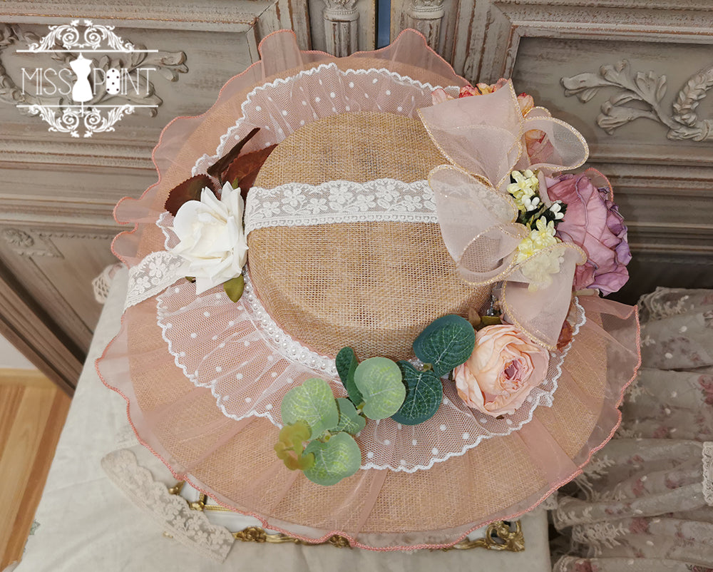 Miss Point - Woody Rose - Elegant Flower Lolita Hat