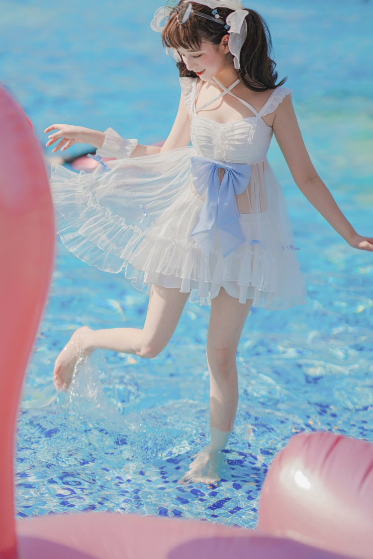 Letters from Unknown Star - Mermaid of the Sea Moon - Lolita Inspired Swimsuit in Two-piece and One-piece