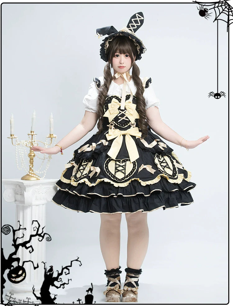 Chubby Cat Diary - Icing Sugar Gift Box - Plus Size Sweet Lolita JSK Dress Set