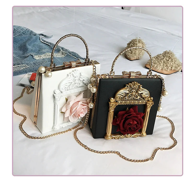 Prime Sister - Gothic Lolita Retro Bag Baroque Square Crossbody Bag